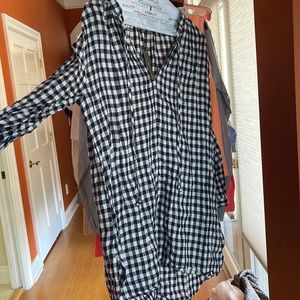 NWT Navy and white Jcrew cotton cover up.